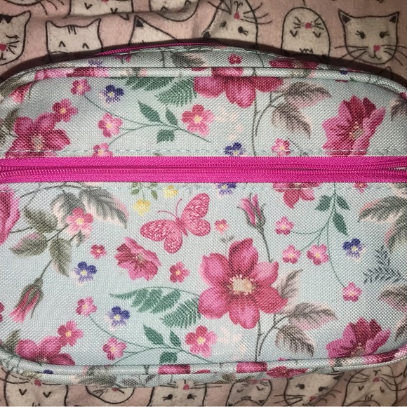 Floral Butterfly Makeup Bag - Picture 3 of 4